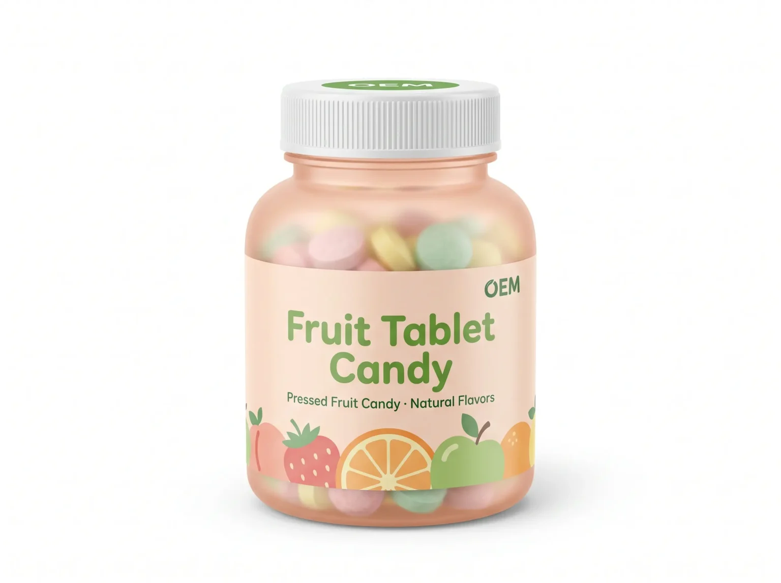 Pressed fruit powder candy