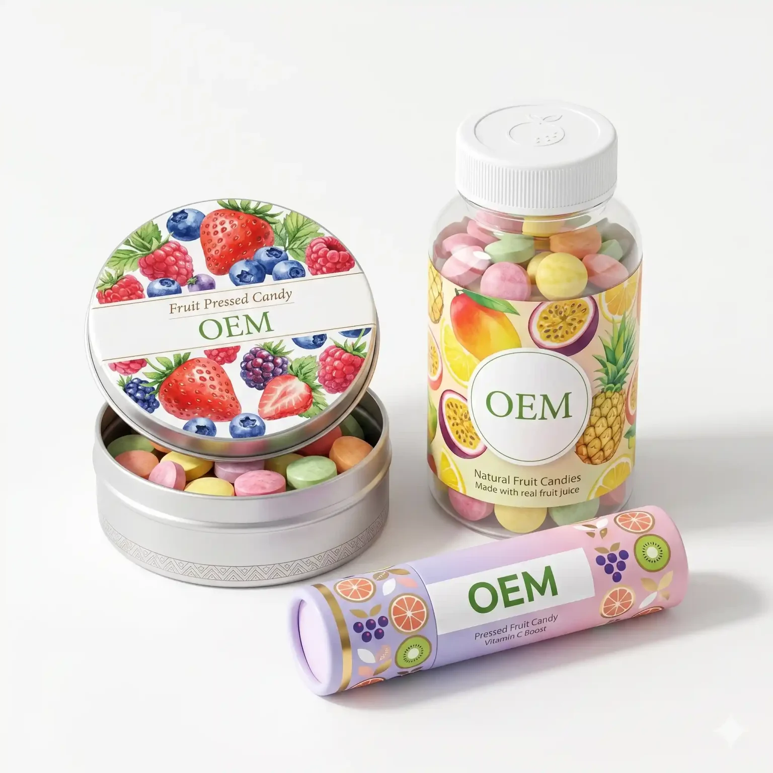 Fruit candy packaging formats