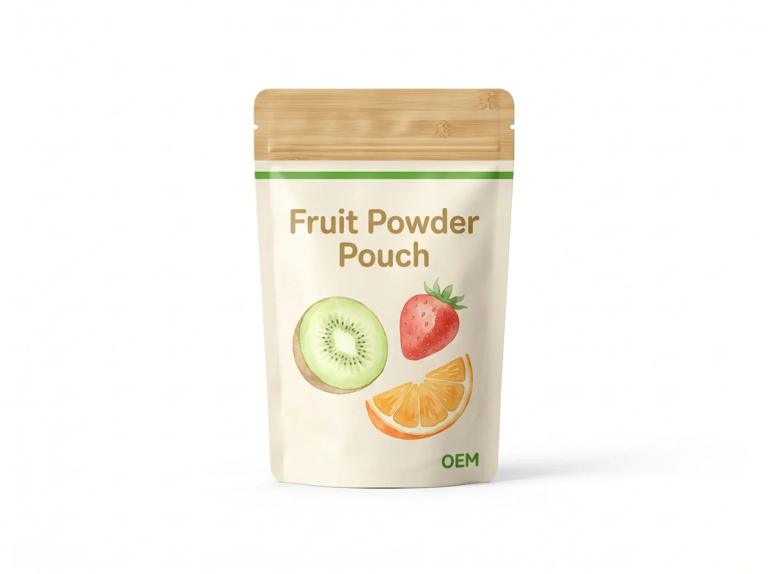 Fruit powder retail pouches