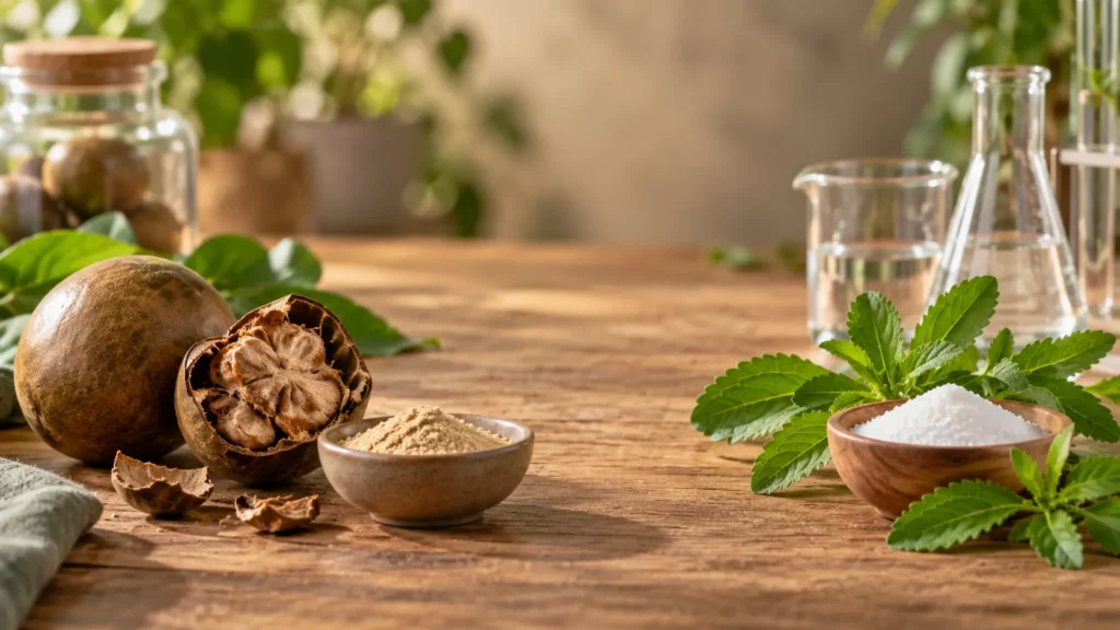 Monk fruit and stevia sweetener comparison for formulation, sourcing and market access