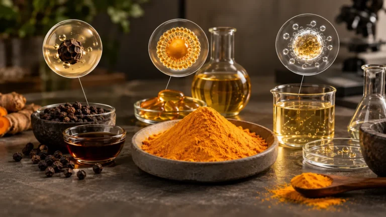 Curcumin Bioavailability: Piperine, Phytosome and Micellar — What the Head-to-Head Data Actually Show